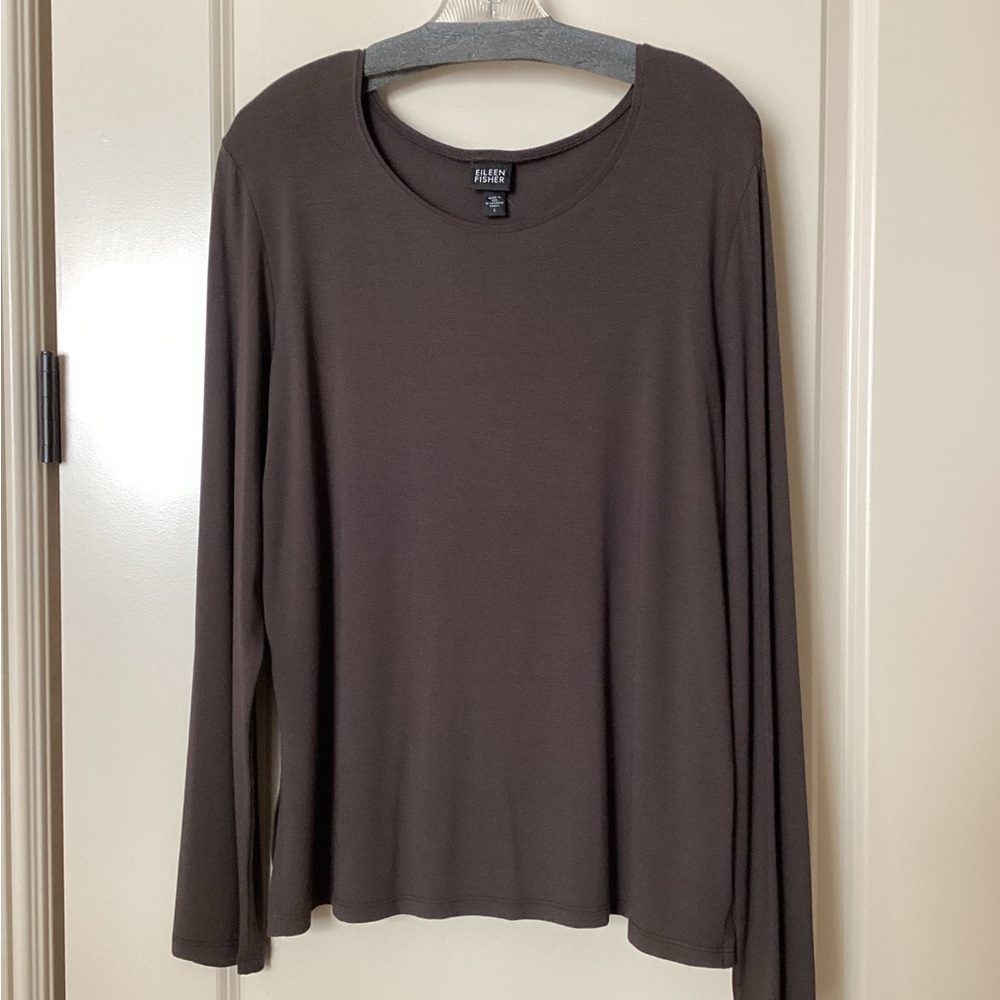 Eileen Fisher Women's Long Sleeve Top - Brown